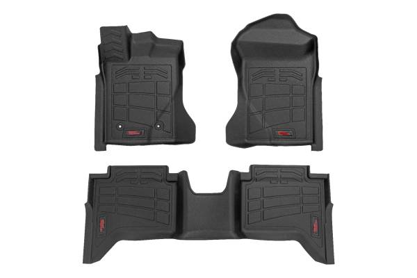 Rough Country - Rough Country - Sure-Fit Floor Mats - Front & Rear - Crew - Ford Ranger 2WD/4WD (2024-2025) | SM51003 - Image 1