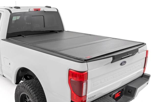 Rough Country - Hard Tri-Fold Flip Up Bed Cover - 6'10 in. Bed - Ford F-250/F-350 Super Duty (17-25) | 49220651 - Image 1
