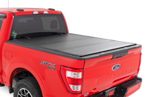 Rough Country - Rough Country - Hard Tri-Fold Flip Up Bed Cover - 6'7" Bed - Ford F-150 2WD/4WD (2015-2020) - 49225650_A - Image 1