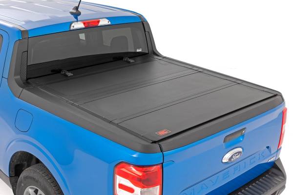 Rough Country - Rough Country - Hard Tri-Fold Flip Up Bed Cover - 4'6 in. Bed - Ford Maverick 2WD/4WD (22-25) | 49254500 - Image 1