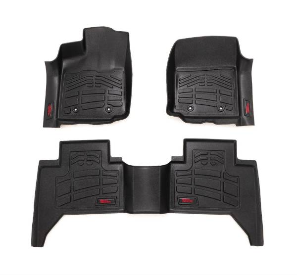 Rough Country - Rough Country - Sure-Fit Floor Mats - FR & RR - Toyota Tacoma 2WD/4WD (2016-2023) | SM71216 - Image 1