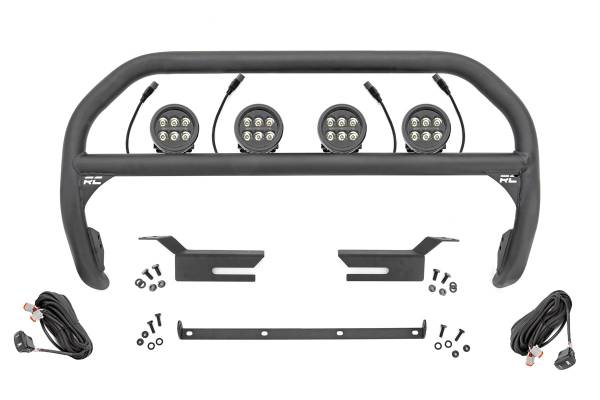 Rough Country - Rough Country - Nudge Bar - 3.5 Inch Round Led (x4) - Ford Bronco 4WD (2021-2025) | 51039 - Image 1