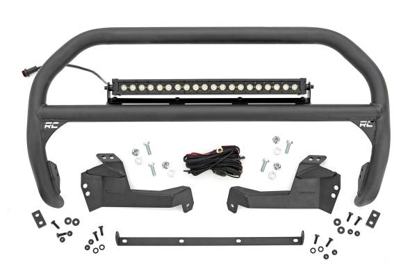 Rough Country - Rough Country - Nudge Bar - 20 Inch BLK DRL Single Row LED - Ford Bronco Sport 4WD (21-25) | 51042 - Image 1