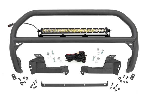 Rough Country - Rough Country - Nudge Bar - 20 Inch Chrome Single Row LED - Ford Bronco Sport 4WD (2021-2025) | 51043 - Image 1