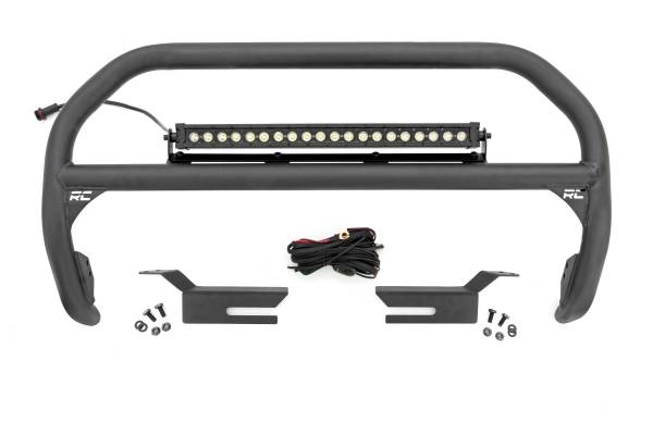 Rough Country - Rough Country - Nudge Bar - 20 Inch BLK DRL Single Row LED - Ford Bronco 4WD (2021-2025) | 51047 - Image 1