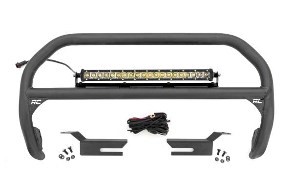 Rough Country - Rough Country - Nudge Bar - 20 Inch Chrome Single Row LED - Ford Bronco 4WD (2021-2025) | 51048 - Image 1