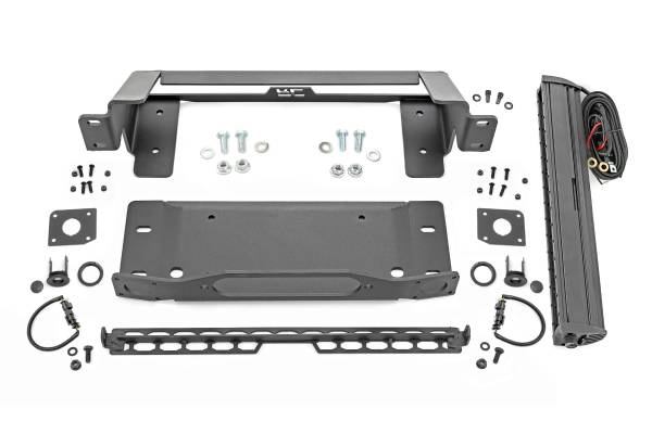 Rough Country - Rough Country - High Winch Mount - All Models - 20 Inch Black Single Row LED - DRL - Ford Bronco (21-25) | 51068 - Image 1