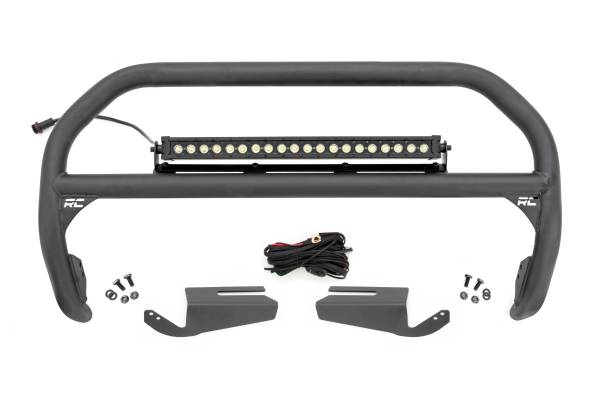 Rough Country - Rough Country - Nudge Bar - 20 Inch BLK DRL Single Row LED - OE Modular Steel - Ford Bronco (21-25) | 51102 - Image 1