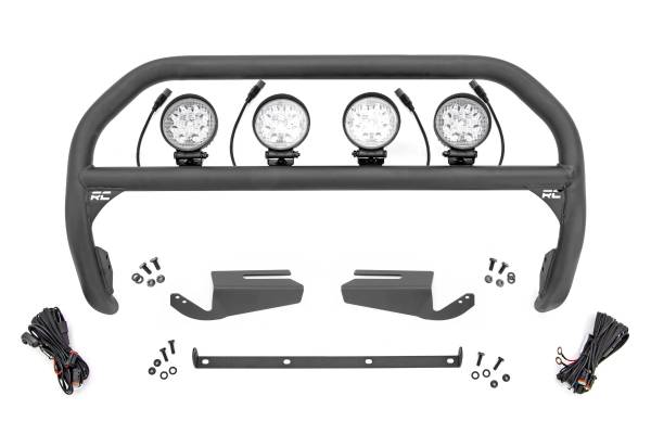 Rough Country - Rough Country - Nudge Bar - 4 Inch Round Led (x4) - OE Modular Steel - Ford Bronco 4WD (21-25) | 51104 - Image 1