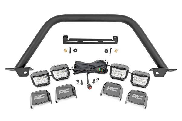 Rough Country - Rough Country - Safari Bar - 3 in. OSRAM (Quad) - Wide - OE Modular Steel - Ford Bronco (21-25) | 51115 - Image 1