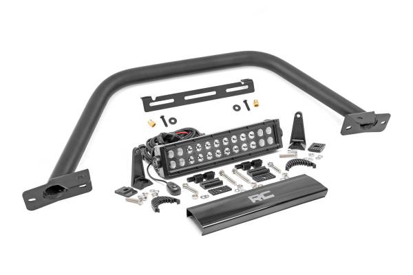 Rough Country - Rough Country - Safari Bar - 12 in. LED Light Bar - Black - Dual Row - OE Modular Steel - Ford Bronco (21-25) | 51118 - Image 1