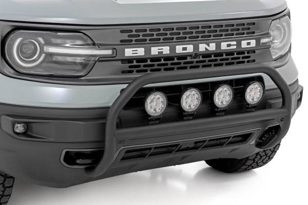 Rough Country - Rough Country - Nudge Bar - w/ Tow Hooks - 4 Inch Round Led (x4) - Ford Bronco Sport (21-24) - 51158 - Image 1
