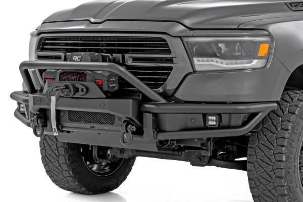 Rough Country - Rough Country - Front Bumper - Tubular - Winch Mount - Ram 1500 2WD/4WD (2019-2024) | 51214W - Image 1