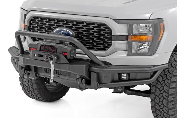 Rough Country - Rough Country - Front Bumper - Tubular -Winch Mount - Ford F-150 2WD/4WD (2021-2023) | 51216W - Image 1