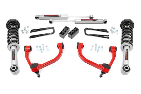 Rough Country - Rough Country - 3 Inch Lift Kit - N3 Struts - Ford F-150 4WD (2009-2013) | 54431RED - Image 1