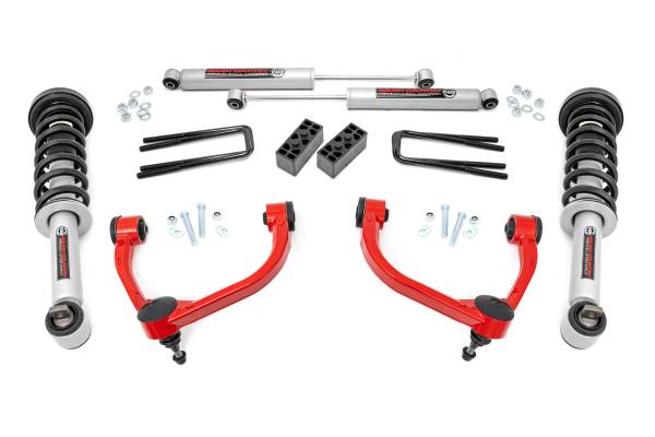 Rough Country - Rough Country - 3 Inch Lift Kit - N3 Struts - Ford F-150 4WD (2014-2020) | 54531RED - Image 1