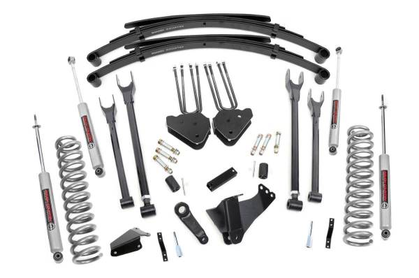 Rough Country - Rough Country - 6 Inch Lift Kit - Gas - 4 Link - RR Spring - Ford F-250/F-350 Super Duty (05-07) | 583.20 - Image 1