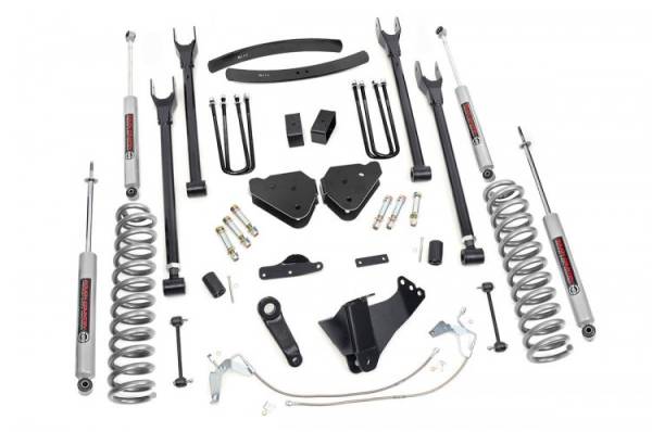 Rough Country - Rough Country - 6 Inch Lift Kit - Gas - 4 Link - Ford F-250/F-350 Super Duty 4WD (2008-2010) | 588.20 - Image 1