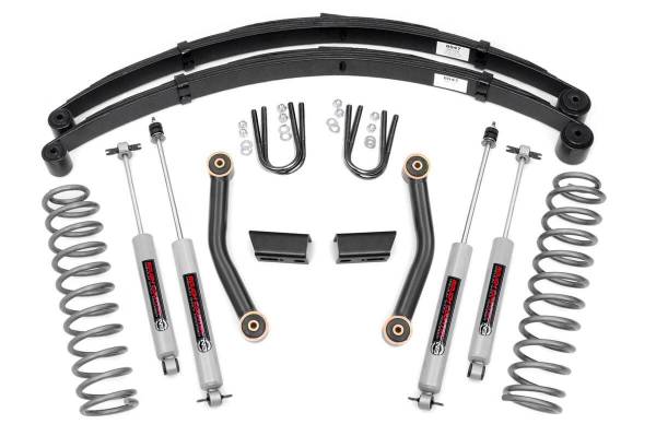 Rough Country - Rough Country - 3 Inch Lift Kit - Series II - RR Springs - Jeep Cherokee XJ 2WD/4WD (84-01) | 630XN2 - Image 1