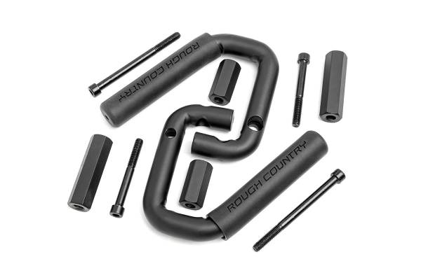 Rough Country - Rough Country - Grab Handles - Steel - Front - Black - Jeep Wrangler JK/Wrangler Unlimited (07-18) | 6501 - Image 1
