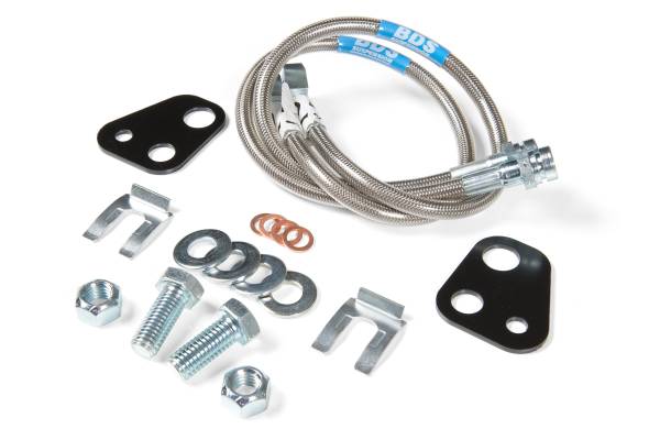 BDS Suspension - BDS Front Brake Line Set | Stainless Steel Braided | 6 Inch Lift | 2006-2017 Dodge Ram 1500 4WD - Image 1