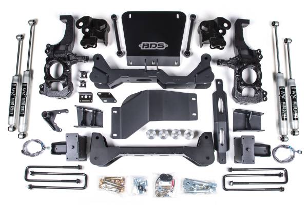 BDS Suspension - BDS 5 Inch Lift Kit | Chevy Silverado/GMC Sierra 2500HD/3500HD (2020-2026) 4WD | Block Kit With Factory Overload | FOX 2.0 Performance Series - Image 1