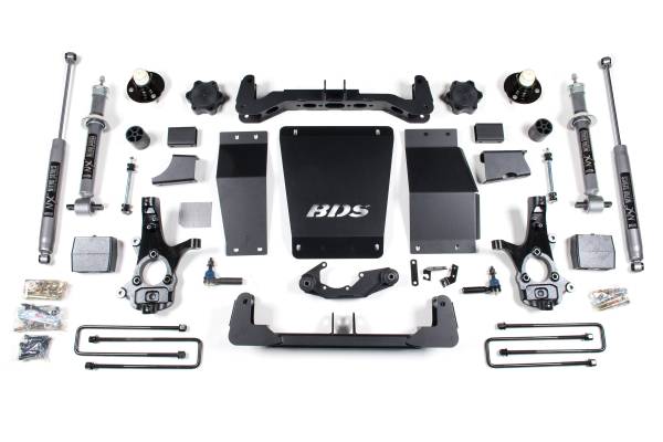 BDS Suspension - BDS 6 Inch Lift Kit | Chevy Silverado & GMC Sierra 1500 (2014-2018) 4WD | Block Kit, NX2 Nitro Series, Aluminum / Stamped Steel Control Arms - Image 1