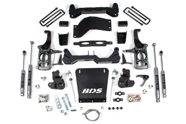 BDS Suspension - BDS 4.5 Inch Lift Kit | Chevy Silverado/GMC Sierra 2500HD/3500HD (2011-2019) 4WD | 3 Inch Block Kit Without Overload | NX2 Nitro Series - Image 1