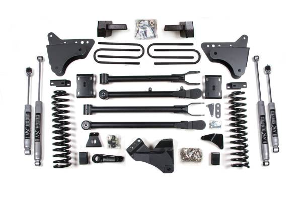BDS Suspension - BDS 4 Inch Lift Kit w/ 4-Link | Ford F250/F350 Super Duty (2011-2016) 4WD Gas | Leaf Springs | FOX 2.0 Performance Series Shocks - Image 1