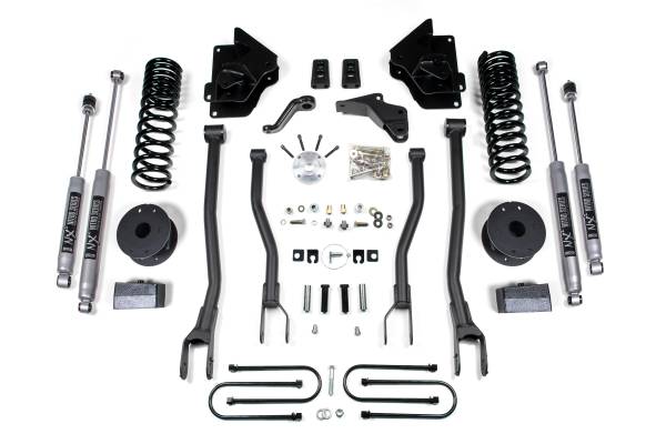 BDS Suspension - BDS 4 Inch Lift Kit w/ 4-Link | Ram 3500 w/ Rear Air Ride (2013-2018) 4WD Gas | FOX 2.0 Performance Series Shocks - Image 1