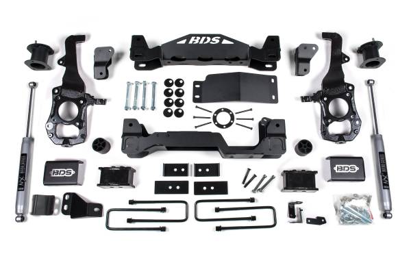 BDS Suspension - BDS 4 Inch Lift Kit | Ford F150 (2021-2026) 4WD | 3 Inch Block Kit | FOX 2.0 Performance Series Shocks - Image 1