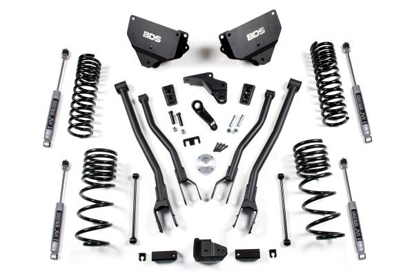 BDS Suspension - BDS 4 Inch Lift Kit w/ 4-Link | Ram 2500 Diesel 4WD (2014-2018) | NX2 Nitro Series Shocks - Image 1