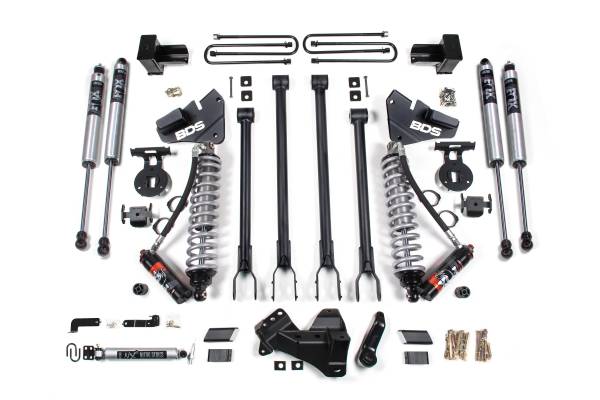 BDS Suspension - BDS 4 Inch Lift Kit w/ 4-Link | FOX 2.5 Performance Elite Coil-Over Conversion | Ford F350 Super Duty DRW (2020-2022) 4WD Diesel - Image 1