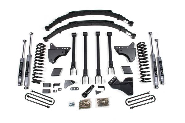 BDS Suspension - BDS 6 Inch Lift Kit w/ 4-Link | Ford F250/F350 Super Duty (2011-2016) 4WD Gas | Factory 3 Inch Rear Blocks | FOX 2.0 Performance Series - Image 1