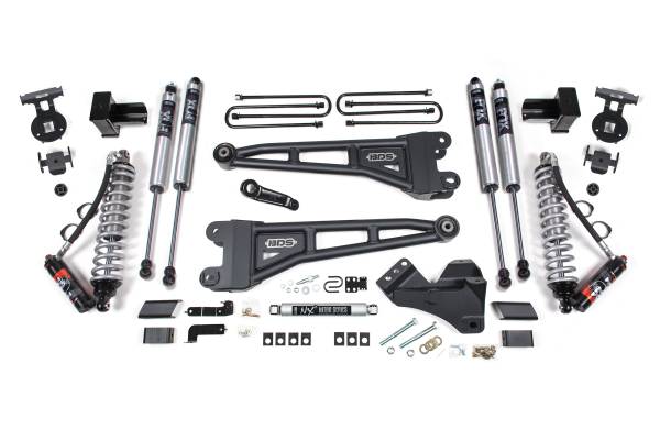 BDS Suspension - BDS 5 Inch Lift Kit w/ Radius Arm | FOX 2.5 Performance Elite Coilover | Ford F250/F350 Super Duty (2023-2026) 4WD Diesel | Block Kit w/o Factory Overload & FOX 2.5 PE Rear Shocks - Image 1