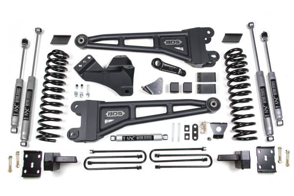 BDS Suspension - BDS 6 Inch Lift Kit w/ Radius Arm | Ford F250/F350 Super Duty (2005-2007) 4WD Diesel | 4 In Block Kit w/ Overload | NX2 Nitro Series - Image 1
