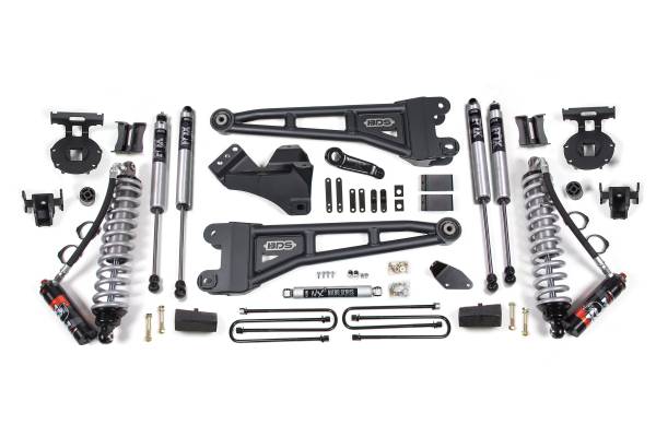 BDS Suspension - BDS 4 Inch Lift Kit w/ Radius Arm | FOX 2.5 Performance Elite Coil-Over | Ford F250/F350 Super Duty (2008-2010) 4WD Diesel | Block Kit With Factory Overload - Image 1