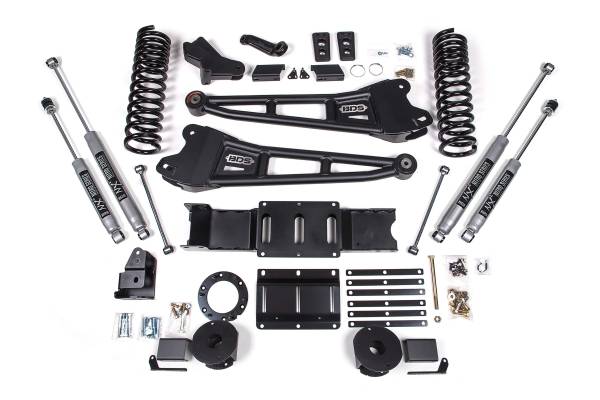 BDS Suspension - BDS 4 Inch Lift Kit w/ Radius Arm | Ram 2500 Diesel w/ Rear Air Ride (2019-2024) 4WD | NX2 Nitro Series Shocks - Image 1