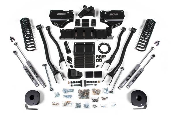 BDS Suspension - BDS 5.5 Inch 4-Link Lift Kit | Ram 2500 Rear Air Ride Gas (2019-2024) 4WD | NX2 Nitro Series Shocks - Image 1