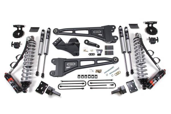 BDS Suspension - BDS 4 Inch Lift Kit w/ Radius Arm | FOX 2.5 Performance Elite Coil-Over | Ford F250/F350 Super Duty (2011-2016) 4WD Diesel | Leaf Springs Rear - Image 1