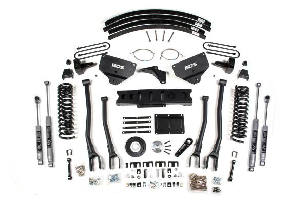 BDS Suspension - BDS 8 Inch Lift Kit w/ 4-Link | Ram 3500 Diesel 4WD (2013-2018) | Leaf Springs | 6-Bolt Indexing Ring | FOX 2.0 Performance Series - Image 1