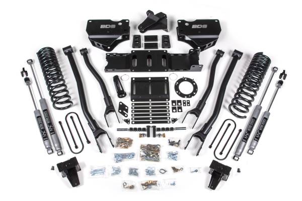 BDS Suspension - BDS 5.5 Inch Lift Kit w/ 4-Link | Ram 3500 (2019-2024) 4WD Gas | Without Factory Rear Overload Leaf | NX2 Nitro Series - Image 1