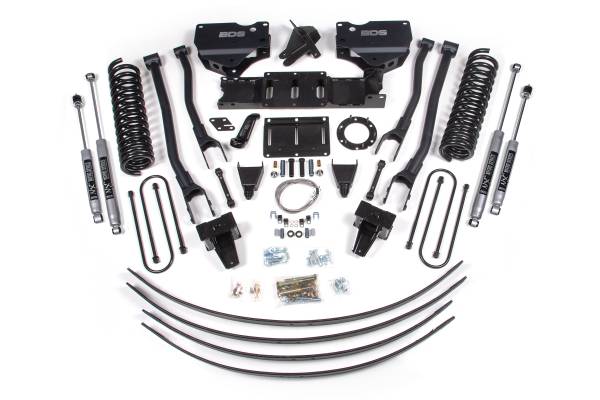 BDS Suspension - BDS 8 Inch Lift Kit w/ 4-Link | Ram 3500 4WD Diesel (2019-2024) | No Rear Overload | 6-Bolt | NX2 Nitro Series - Image 1