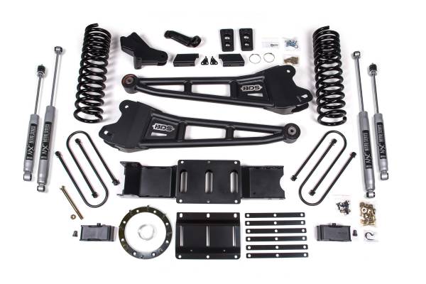 BDS Suspension - BDS 4 Inch Lift Kit w/ Radius Arm | 3 Inch Rear Block | Ram 3500 (2019-2024) 4WD Diesel | w/o Overload | 6-Bolt | FOX 2.5 Performance Elite - Image 1