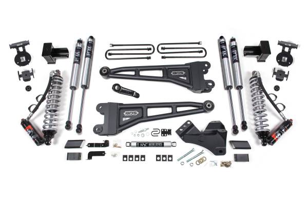 BDS Suspension - BDS 4 Inch Lift Kit w/ Radius Arm | FOX 2.5 PE Coil-Over Conversion | Ford F250/F350 Super Duty (2017-2019) 4WD Diesel | Leaf Springs w/ FOX 2.5 Performance Elite Rear - Image 1