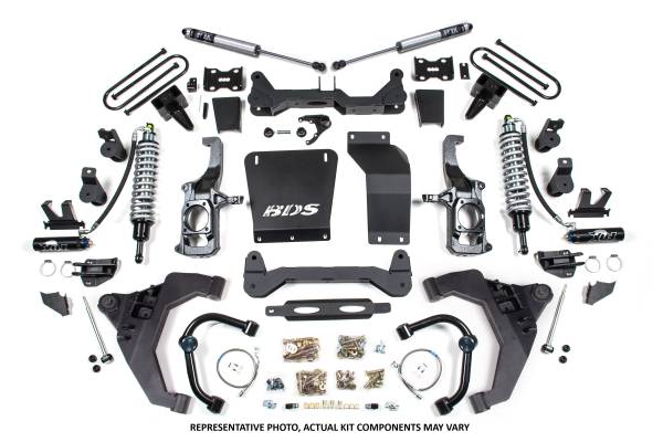 BDS Suspension - BDS 6.5 Inch Lift Kit | FOX 2.5 Coilover Conversion | Chevy Silverado/GMC Sierra 2500HD/3500HD (2011-2019) Diesel | 3" Block w/ Overload | FOX 2.5 Performance Elite Rear - Image 1