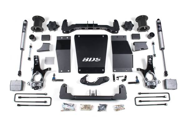 BDS Suspension - BDS 6.5 Inch Lift Kit | Chevy Silverado/GMC Sierra 1500 (2014-2018) 4WD | Leaf Springs | FOX 2.0 | Aluminum/Stamped Steel Control Arm - Image 1