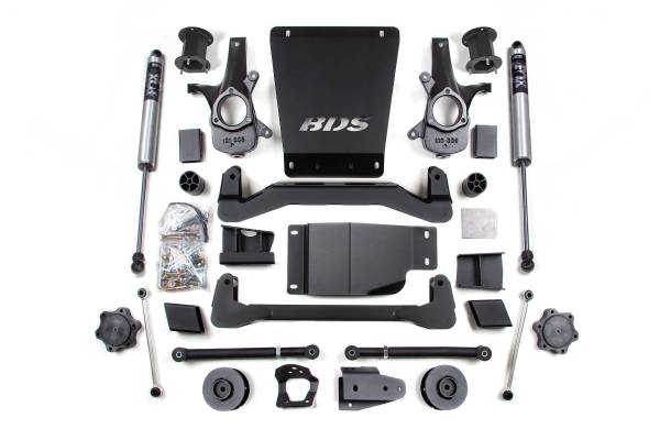 BDS Suspension - BDS 4.5 Inch Lift Kit | 2" Rear Coil Spacer w/ NX2 Nitro Series Shocks | 2007-2014 Chevy/GMC Avalanche, Suburban, Tahoe, Yukon 1500 4WD - Image 1