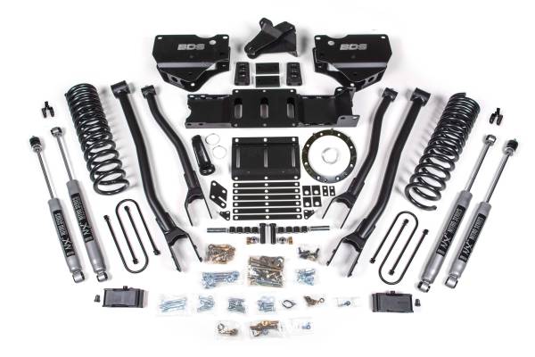 BDS Suspension - BDS 4 Inch Lift Kit w/ 4-Link | Ram 3500 Diesel (2019-2024) 4WD | 8-Bolt | NX2 Nitro Series Shocks - Image 1