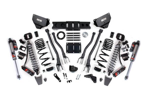 BDS Suspension - BDS 4 Inch 4-Link Lift Kit w/ FOX 2.5 Coil-Over Conversion Performance Elite | Ram 2500 2014-2018 4WD Diesel | FOX 2.0 Hydro Bump Stop - Image 1